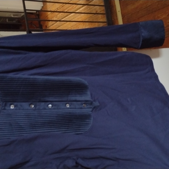 JCrew Pleat- Front Blouse Size XL Navy Blue New - Picture 5 of 10